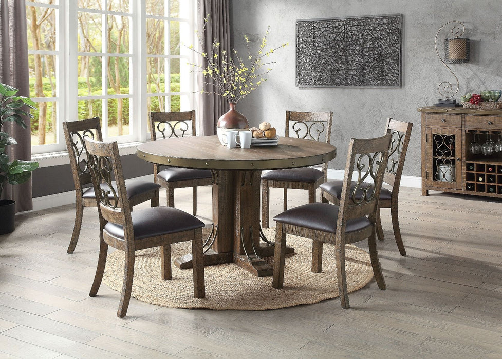 Raphaela - Dining Table - Weathered Cherry Finish - 30"