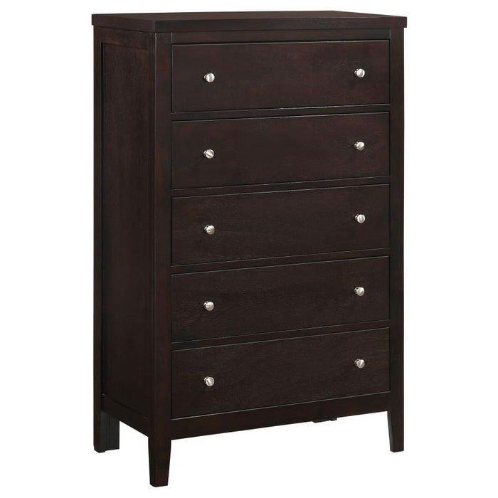 Carlton Collection - Carlton 5-drawer Rectangular Chest Cappuccino