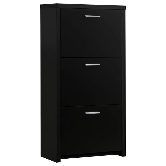 3-drawer Shoe Cabinet Black