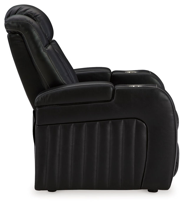 Caveman Den - Midnight - Power Recliner/ Adj Headrest