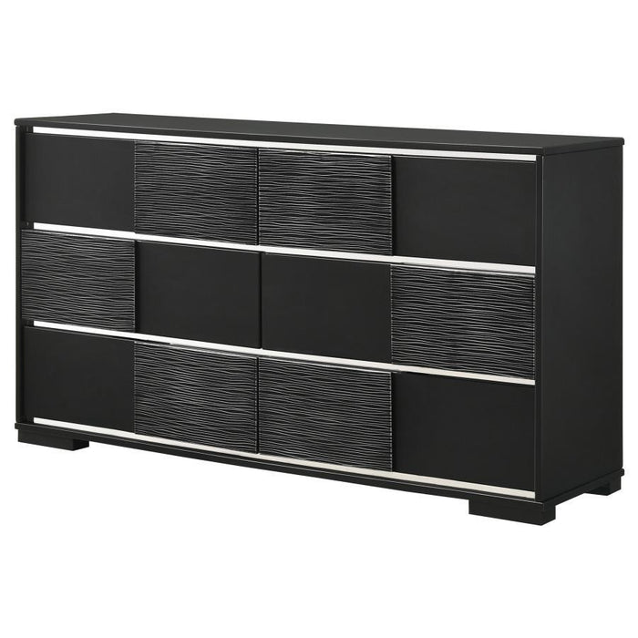 Blacktoft Collection - Blacktoft 6-drawer Dresser Black