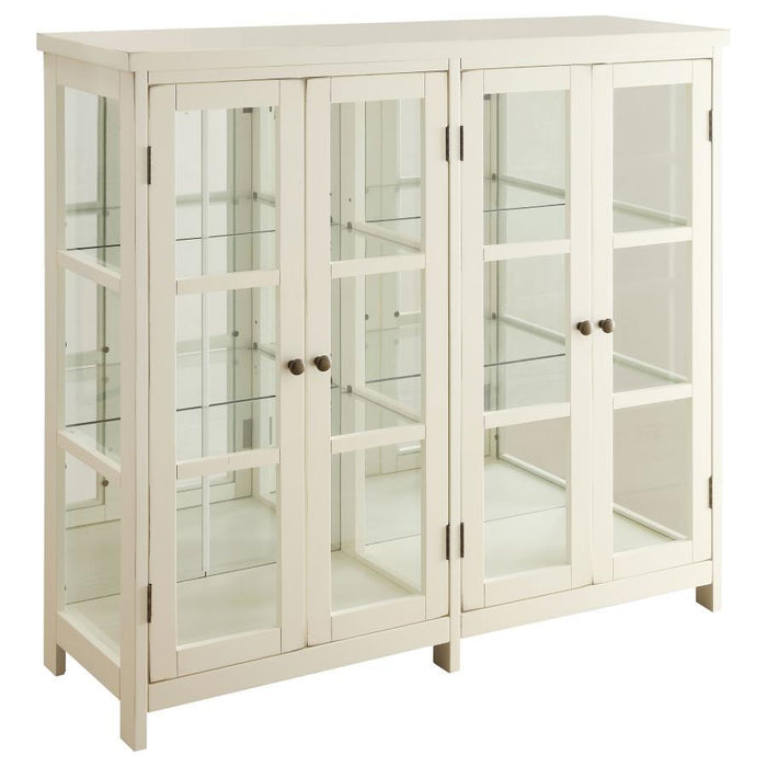 4-door Display Accent Cabinet White