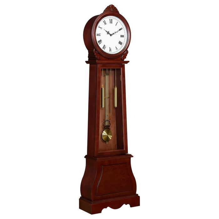 Grandfather Clock With Chime Brown Red