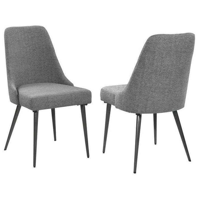 Grey - Levitt Upholstered Dining Chairs Grey (Set of 2)