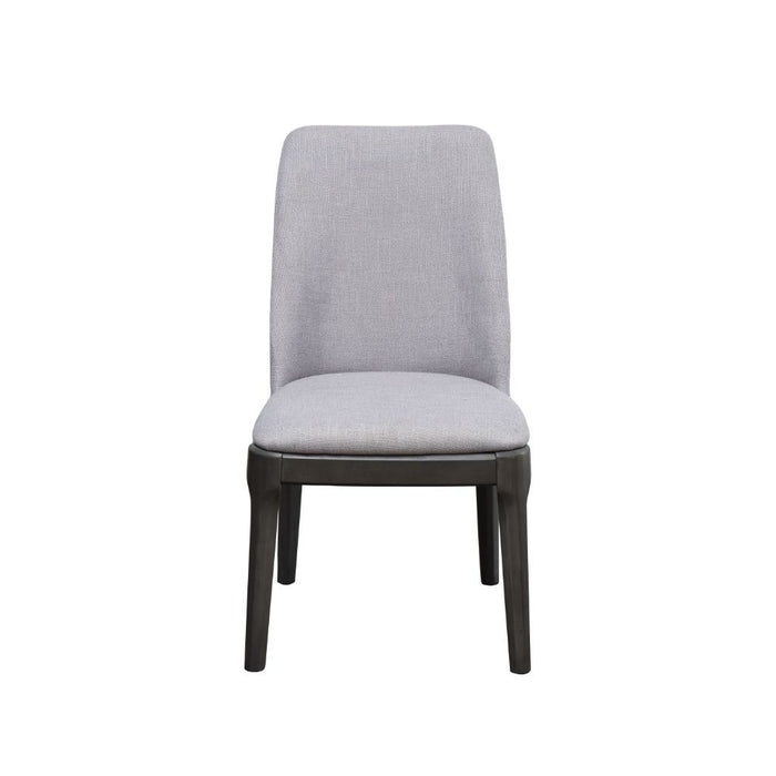 Madan - Side Chair (Set of 2) - Light Gray Linen & Gray Oak