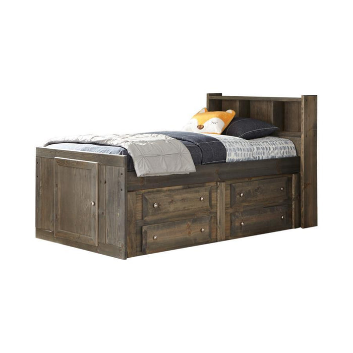 Wrangle Hill Collection - Wrangle Hill Twin Storage Bed Gun Smoke