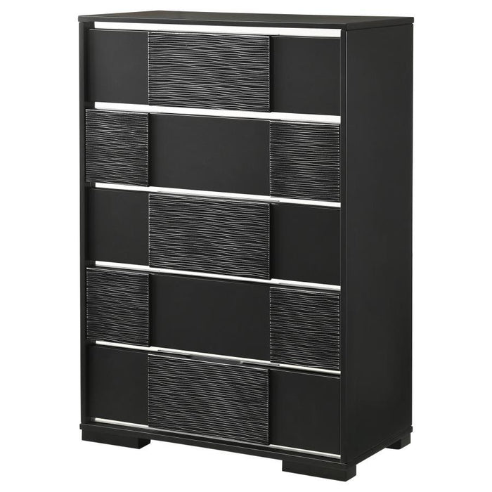 Blacktoft Collection - Blacktoft 5-drawer Chest Black