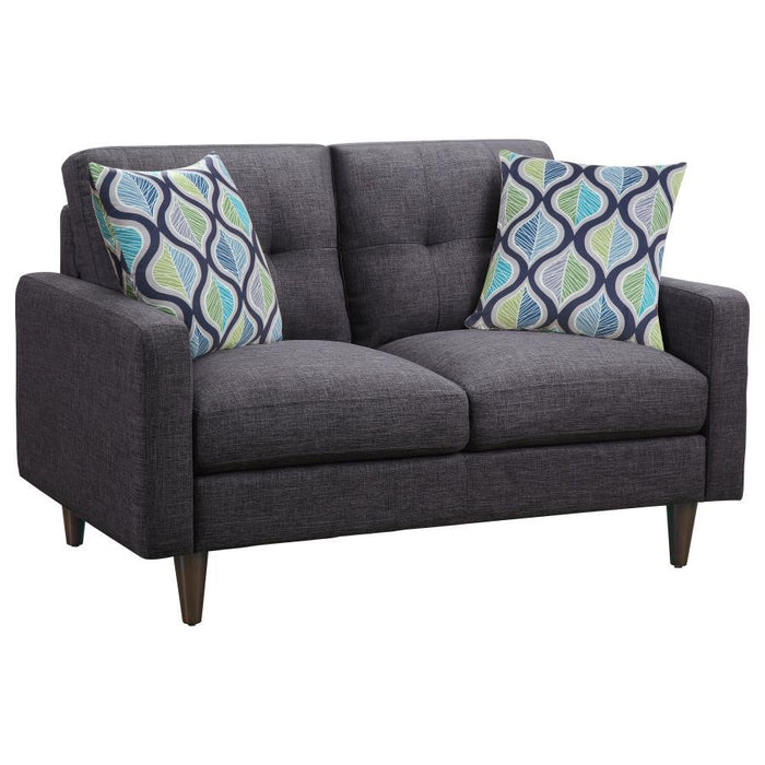 Grey - Watsonville Tufted Back Loveseat Grey