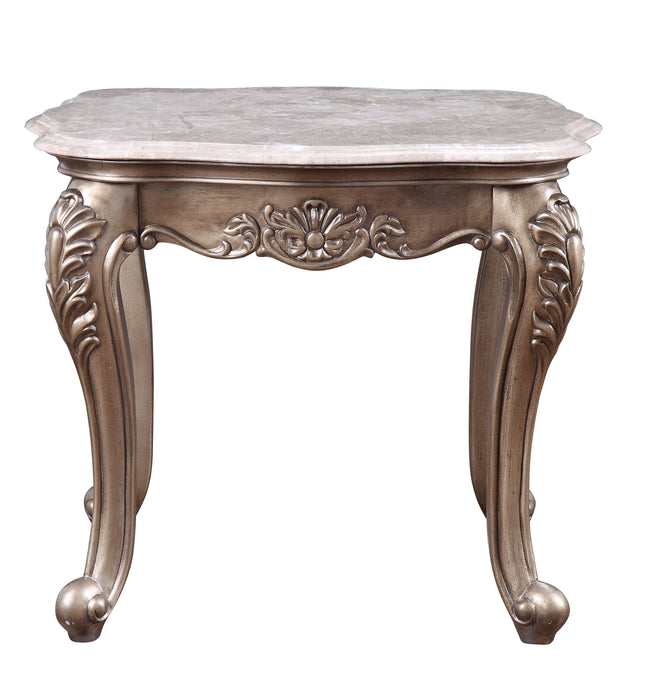 Jayceon - End Table - Marble & Champagne