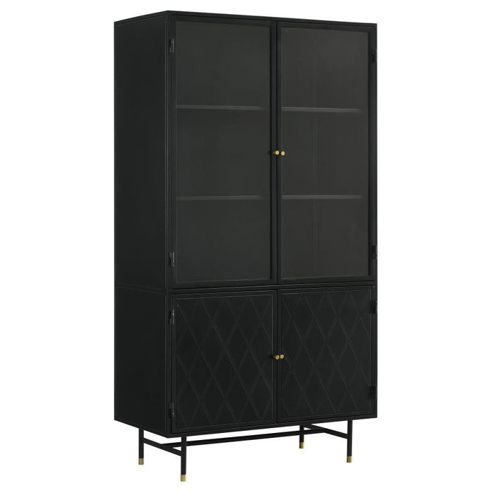 Santiago - Rectangular 4-Door Cabinet - Matte Black