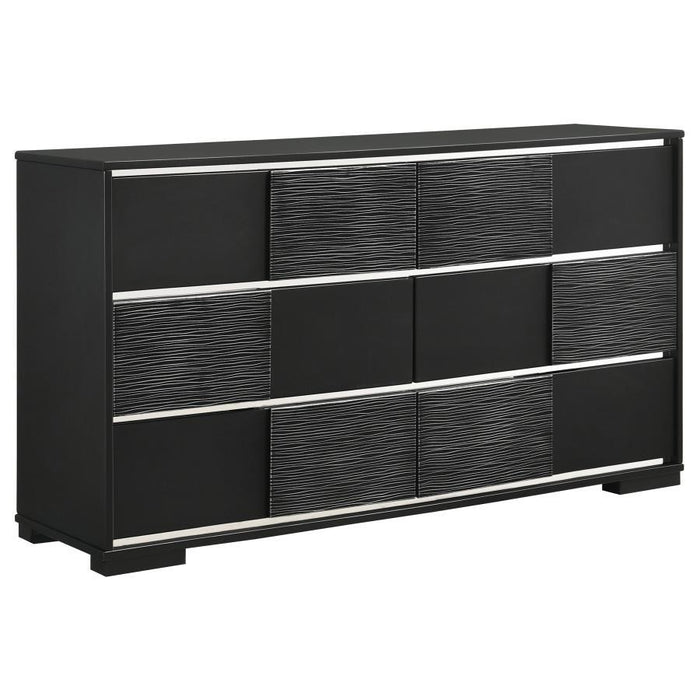 Blacktoft Collection - Blacktoft 6-drawer Dresser Black