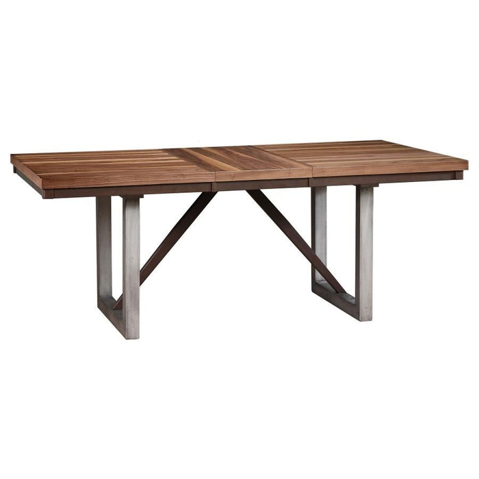 Spring Creek Collection - Spring Creek Dining Table With Extension Leaf Natural Walnut