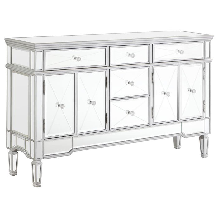 5-drawer Accent Cabinet Silver