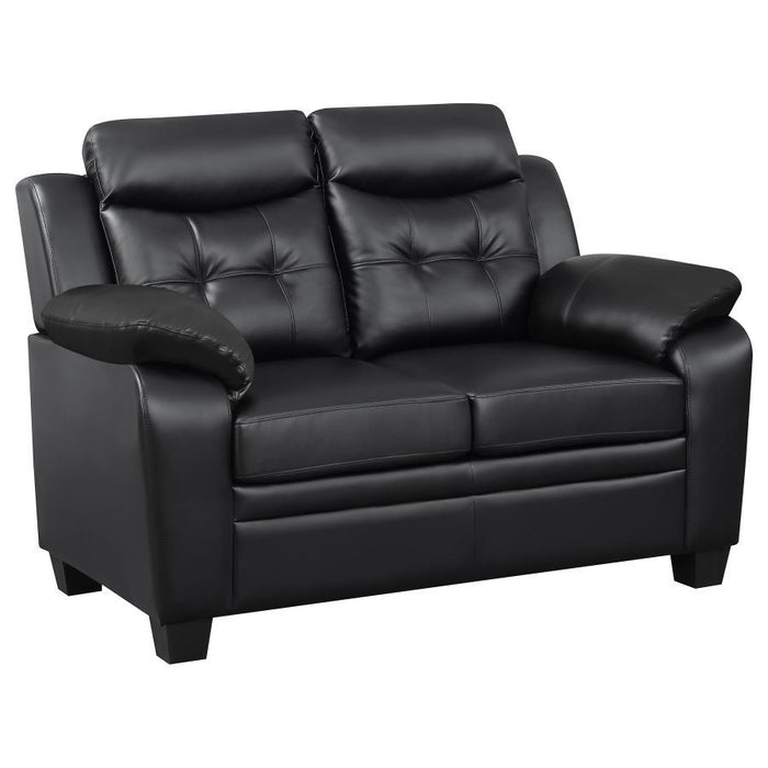 Black - Finley Tufted Upholstered Loveseat Black