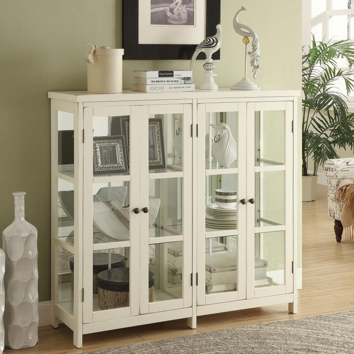 4-door Display Accent Cabinet White