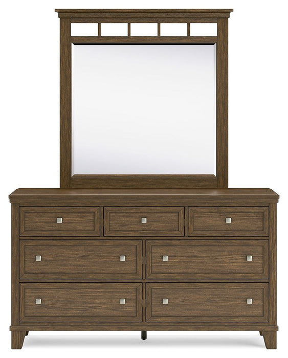 Shawbeck - Medium Brown - Dresser And Mirror