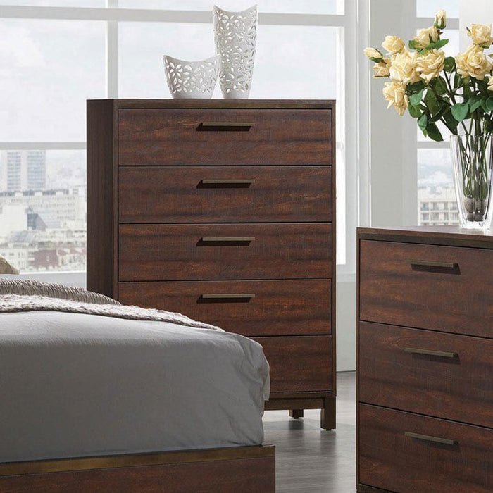 Edmonton Collection - Edmonton 5-drawer Chest Rustic Tobacco