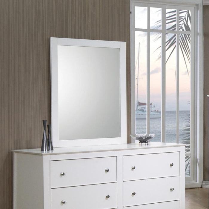 Selena Collection - Selena Rectangular Dresser Mirror White