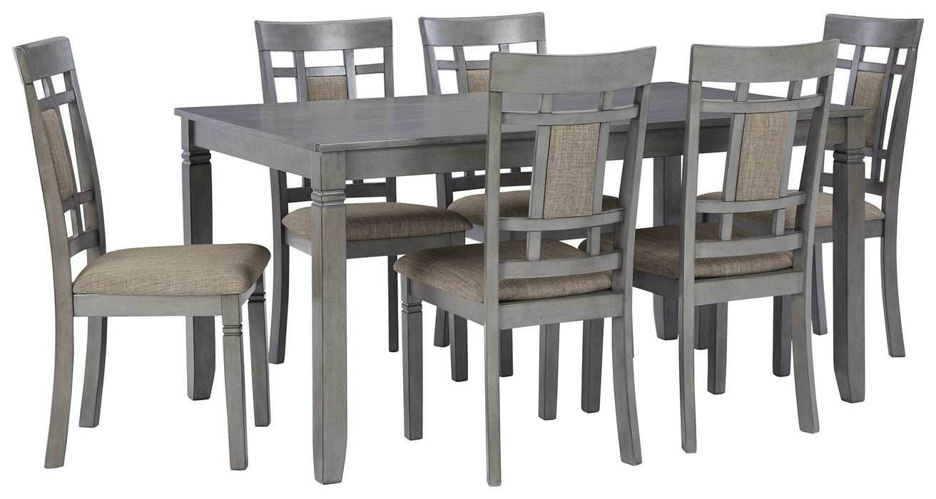 Jayemyer - Charcoal Gray - Rect Drm Table Set (Set of 7)