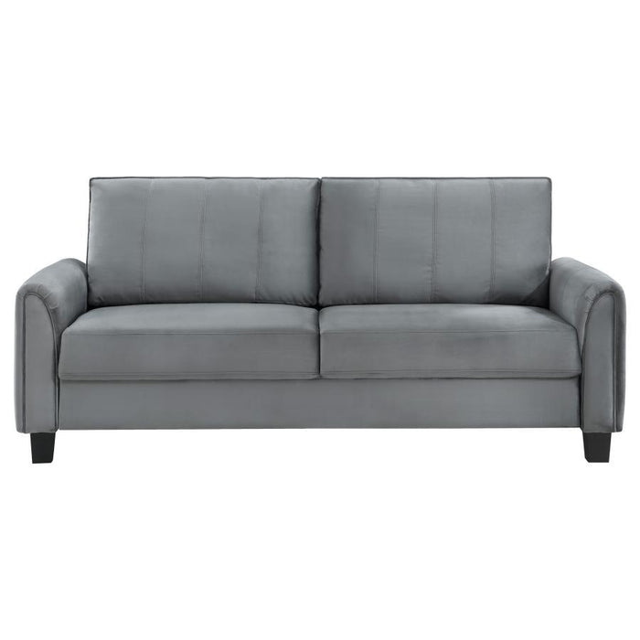 Davis - Upholstered Rolled Arm Sofa - Grey