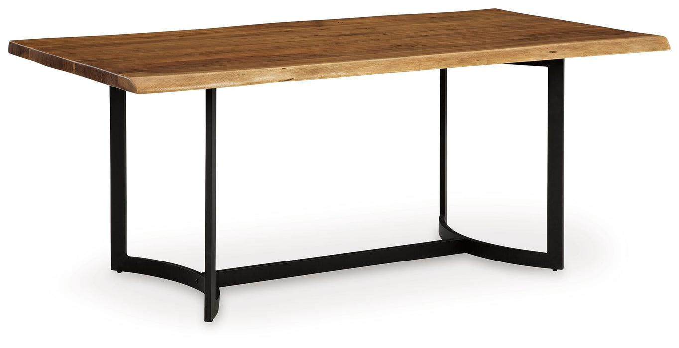 Fortmaine - Brown / Black - Rectangular Dining Room Table