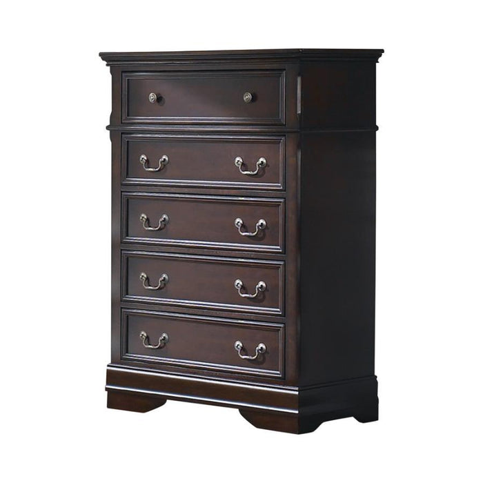 Cambridge Collection - Cambridge 5-drawer Rectangular Chest Cappuccino