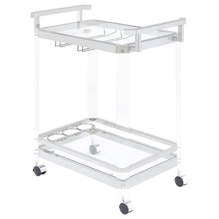 Rec Room: Serving Carts - 2-tier Glass Serving Cart Clear