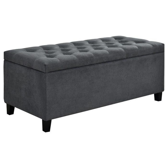 Accent : Benches & Ottomans - Charcoal - Lift Top Storage Bench Charcoal