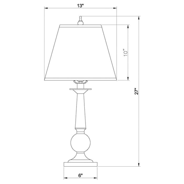 Beige - Cone Shade Table Lamps Bronze And Beige (Set of 2)