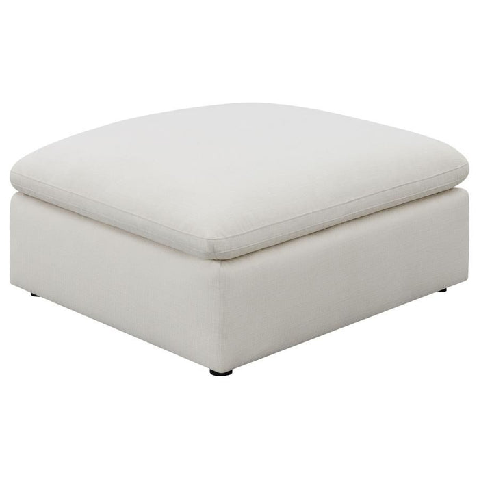 Off White - Hobson Cushion Seat Ottoman Off-white