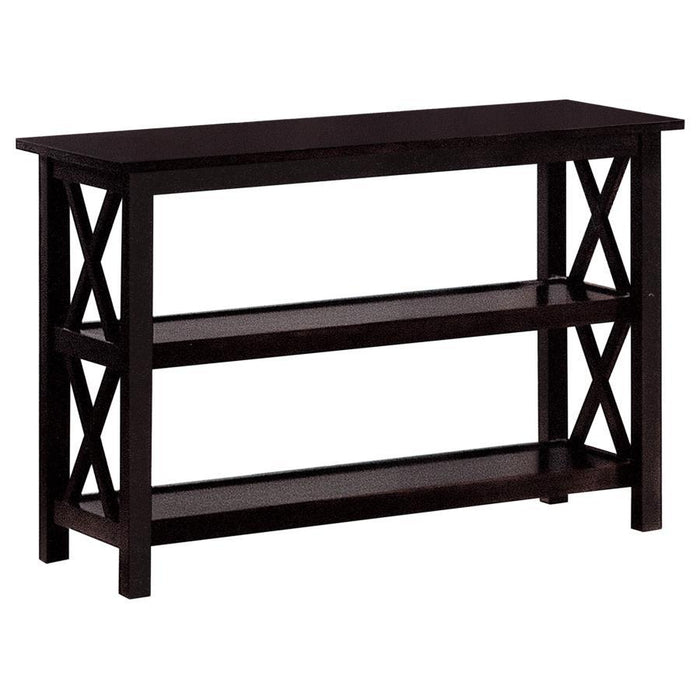 Living Room : Occasional Sets - Sofa Table With 2-shelf Deep Merlot