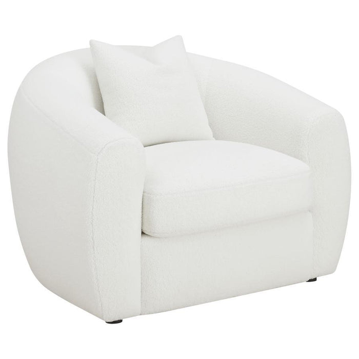 Isabella - Upholstered Tight Back Chair - White