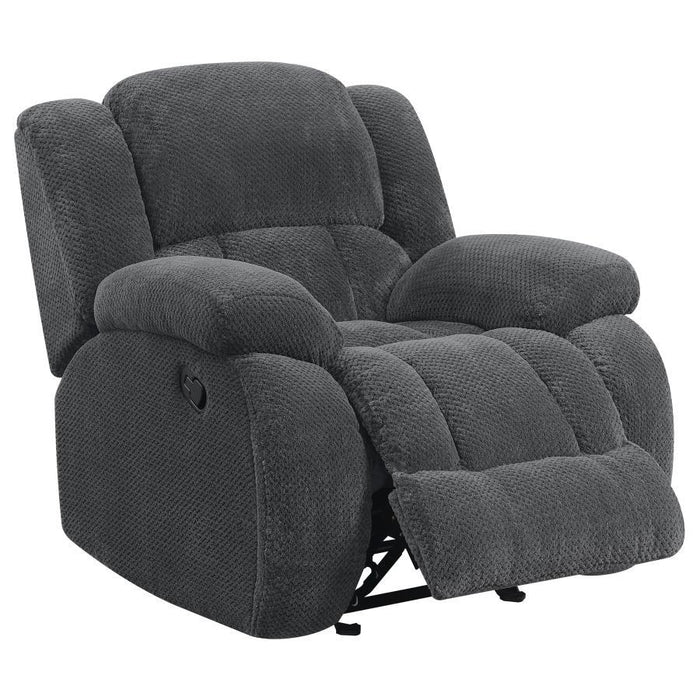 Weissman Motion Collection - Charcoal - Weissman Upholstered Glider Recliner Charcoal