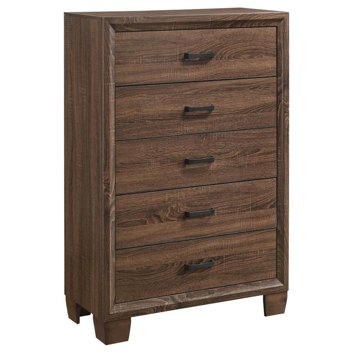 Brandon Bedroom Collection - Brandon 5-drawer Chest Medium Warm Brown