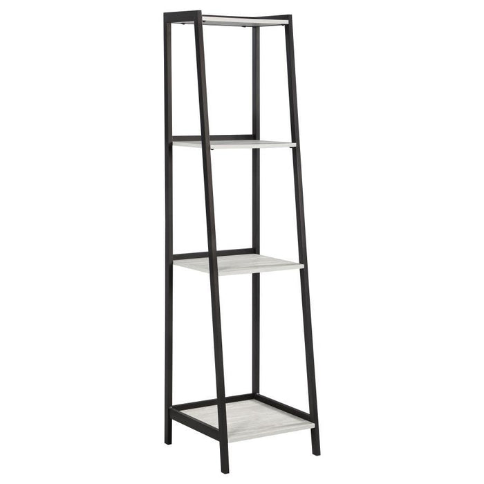 Pinckard - 4-Shelf Bookshelf - Gray Stone