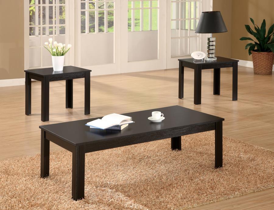 Living Room : Occasional Sets - Transitional Black Three-piece Set