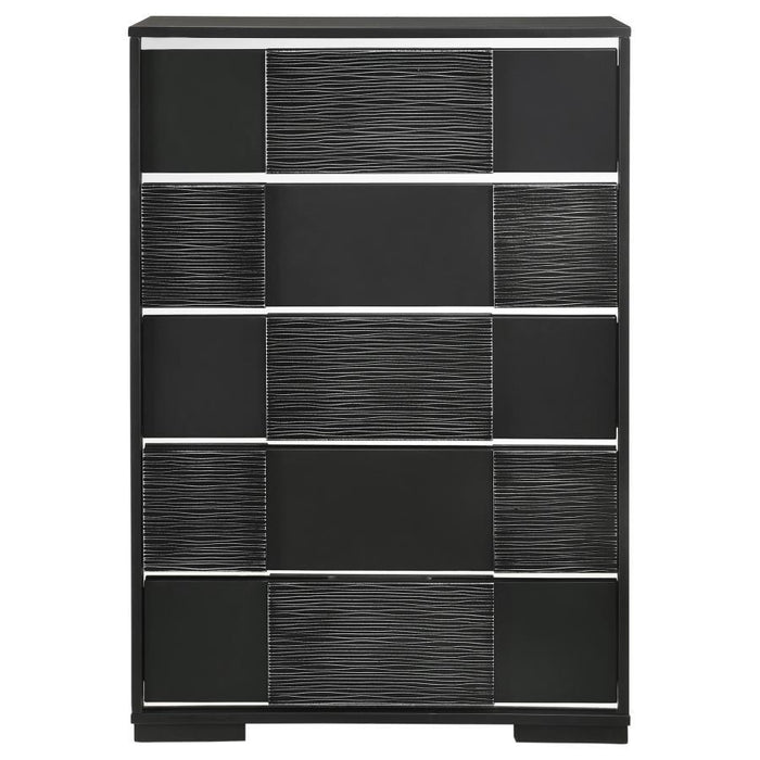 Blacktoft Collection - Blacktoft 5-drawer Chest Black