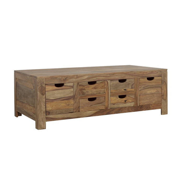 Persia 6-drawer Storage Coffee Table Natural Sheesham