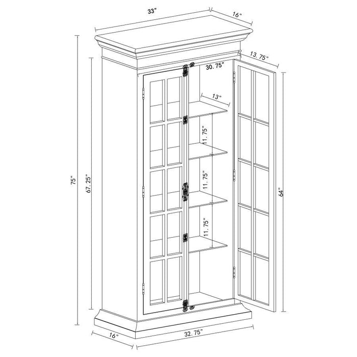 2-door Tall Cabinet Antique White