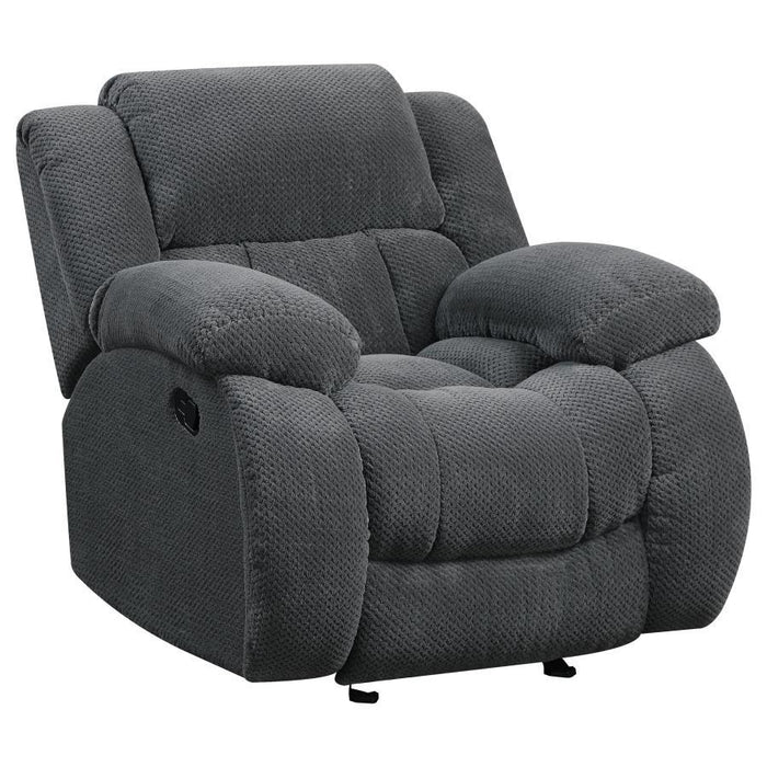 Weissman Motion Collection - Charcoal - Weissman Upholstered Glider Recliner Charcoal