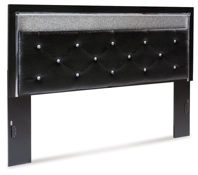 Kaydell - Uph Panel Headboard - Glitter Details