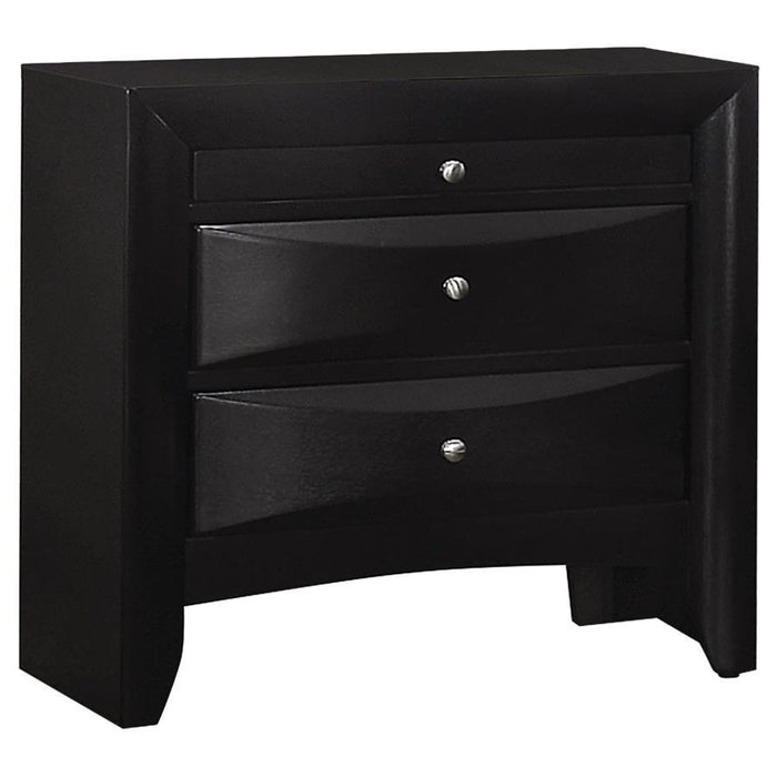 Briana - Rectangular 2-Drawer Nightstand - Black