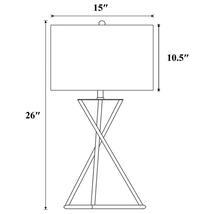 White - Drum Table Lamp White And Black