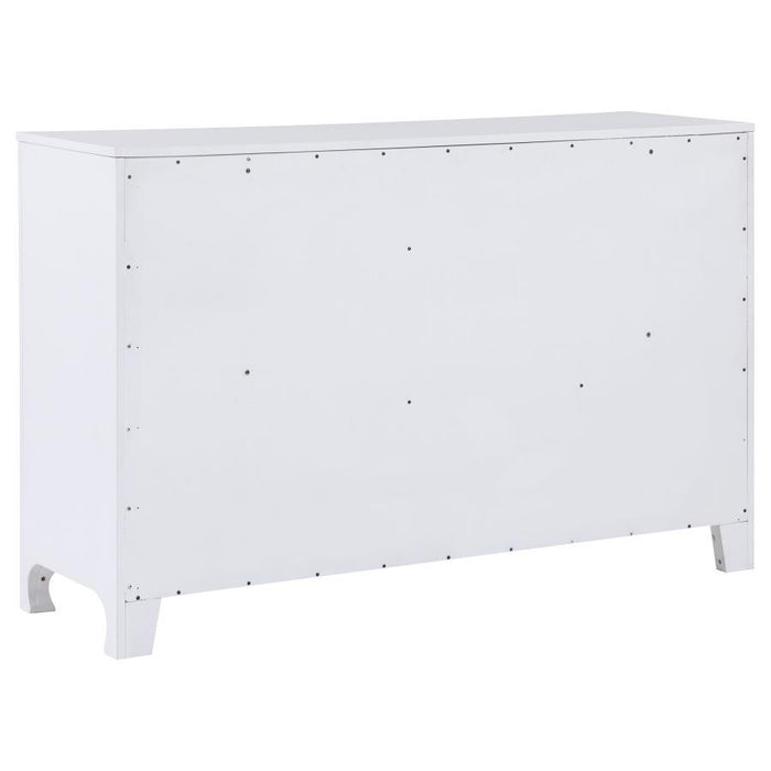 Anastasia - 6-Drawer Bedroom Dresser - Pearl White