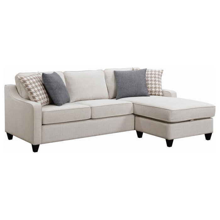 Paltinum - Mcloughlin Upholstered Sectional Cream