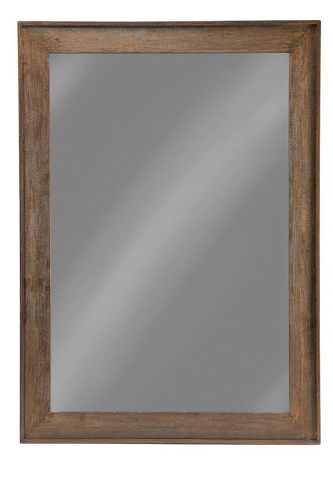 Distressed Brown Accent Mirror