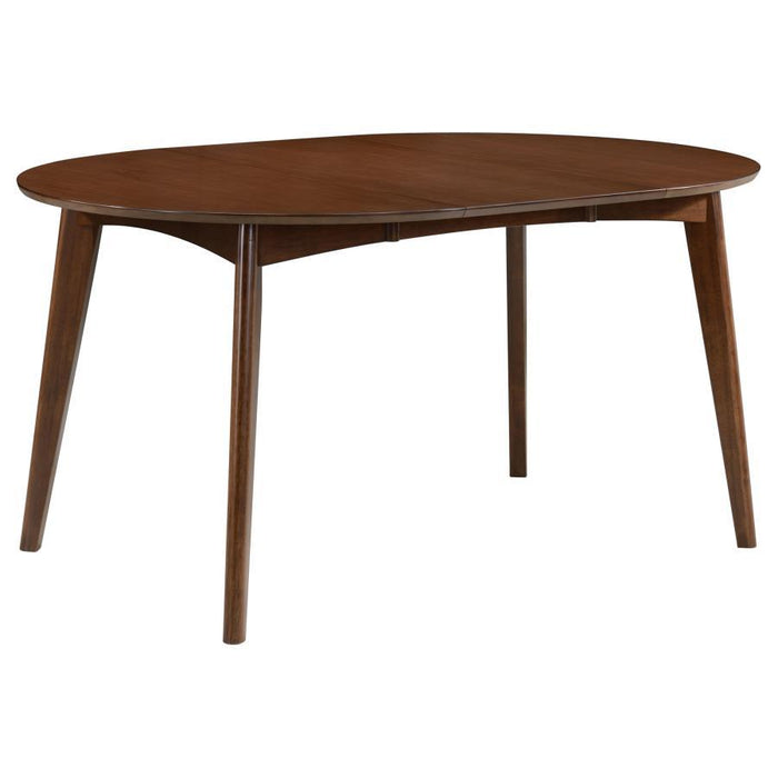 Malone Collection - Malone Oval Dining Table Dark Walnut