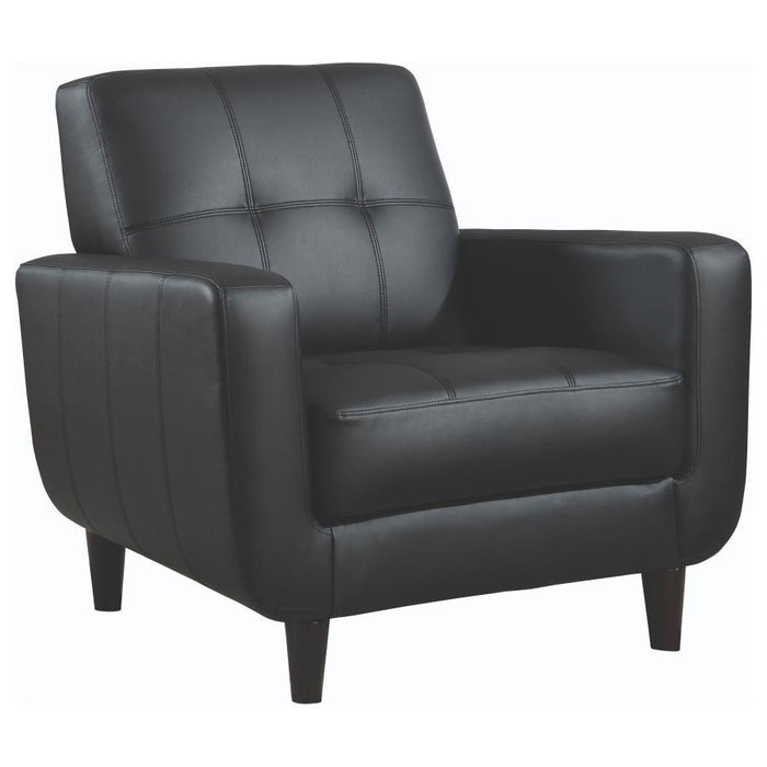 Accents : Chairs - Black - Padded Seat Accent Chair Black