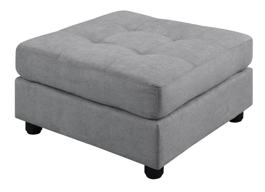 Claude Sectional - Dove - Claude Tufted Cushion Back Ottoman Dove