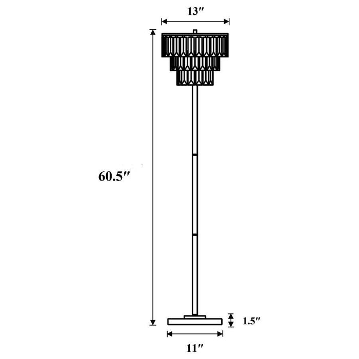 Metal Base Floor Lamp Chrome And Crystal